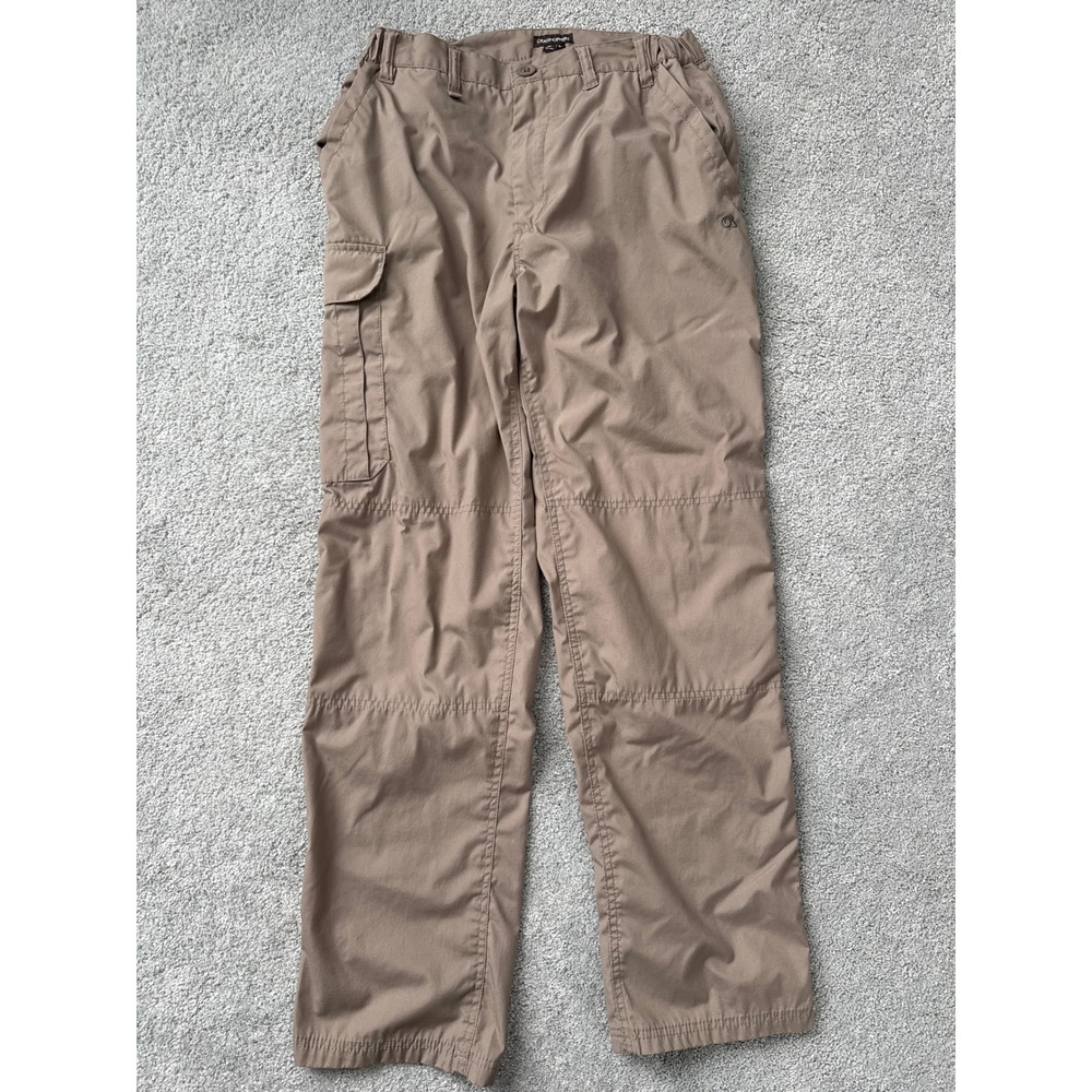 Craghoppers Kiwi Cargo Trousers Mens 32L Khaki Tan Outdoor Hiking‎ Pants CMJ100L